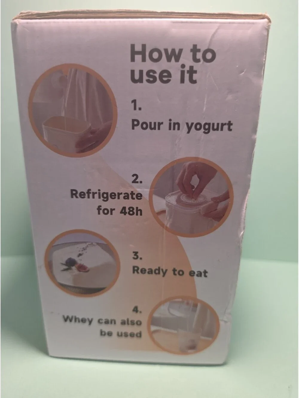 Large Yogurt Strainer Food Strainer with Lid, Reusable Plastic White/Clear